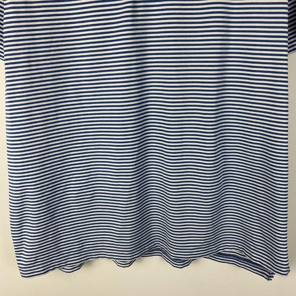 Vineyard Vines Performance Polo Shirt Mens Size XL Blue White Stripe Wicking SS - Picture 3 of 8